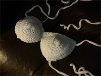 White crochet bikini top knit, size M